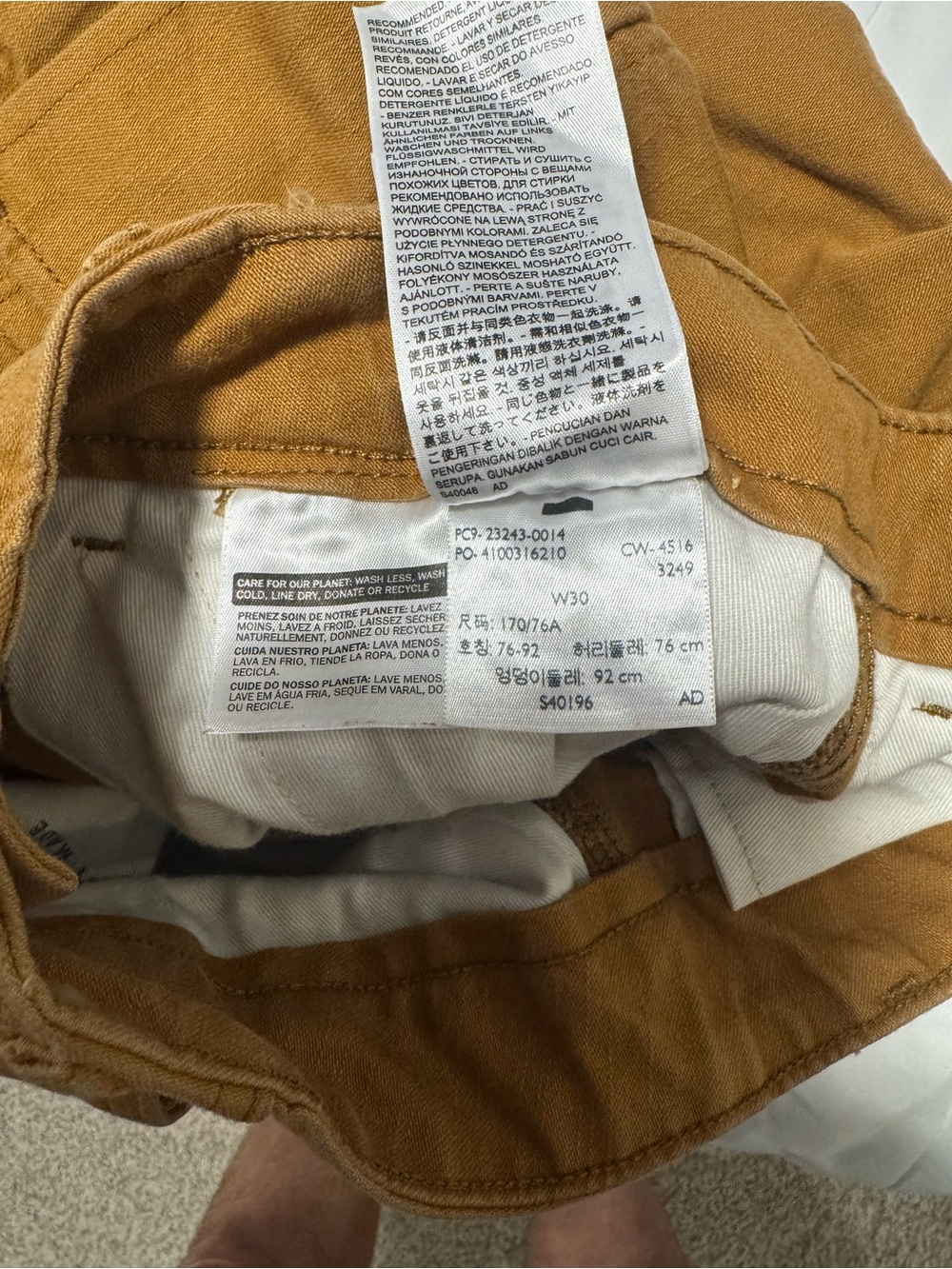 Levi's mensMustard Yellow Jeans